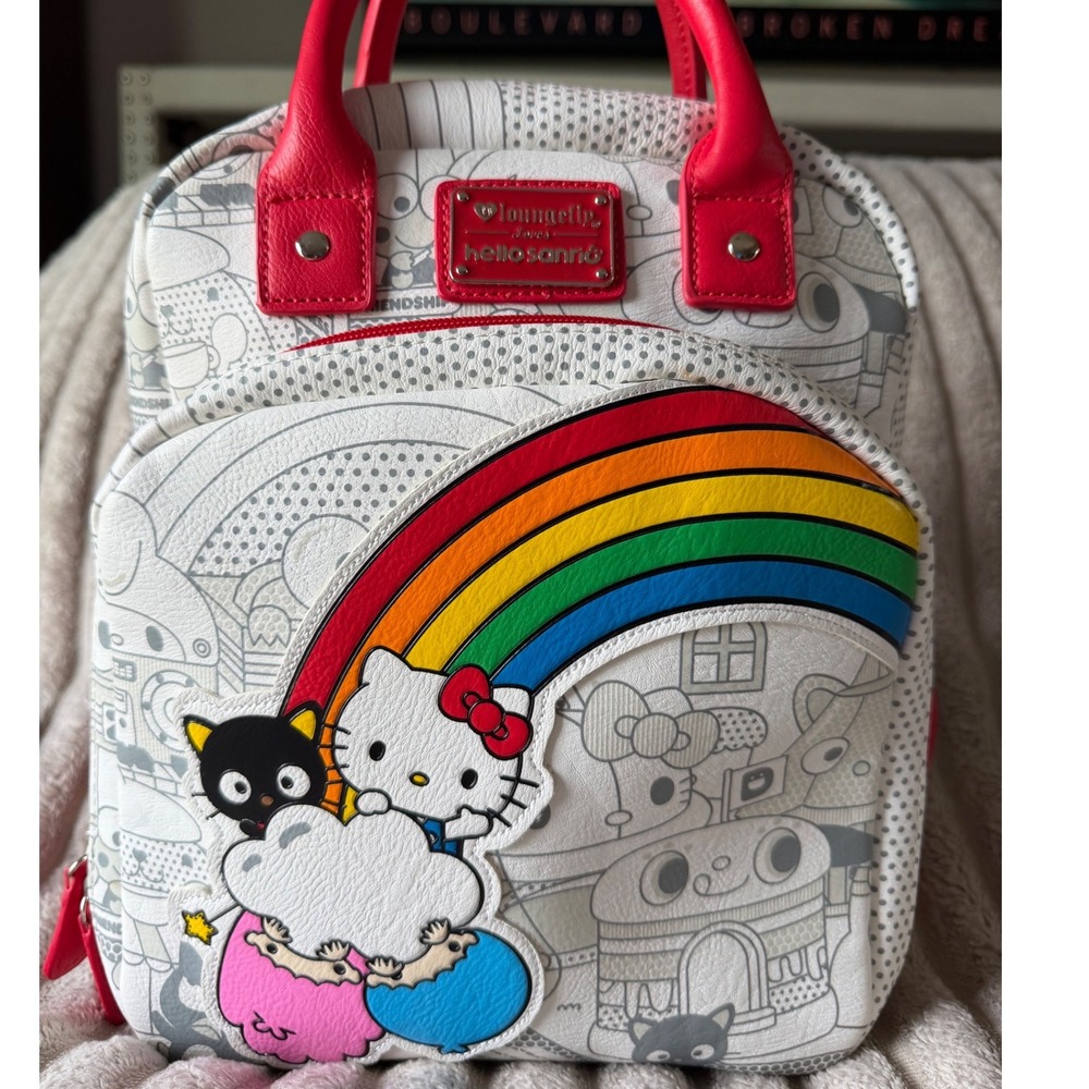 Loungefly Sanrio Retro Rainbow Backpack - BoxLunch Exclusive (Rare Heart Logo)